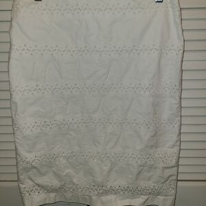 Talbots White Lace Pencil Skirt
